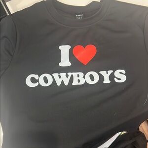'I Love Cowboys' Black Shirt